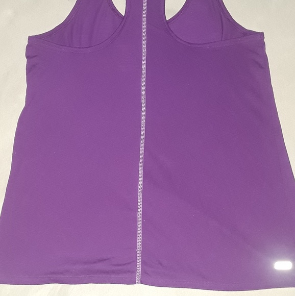 Purple "Be Strong Stay Strong Razor Back Tank " - Picture 5 of 5